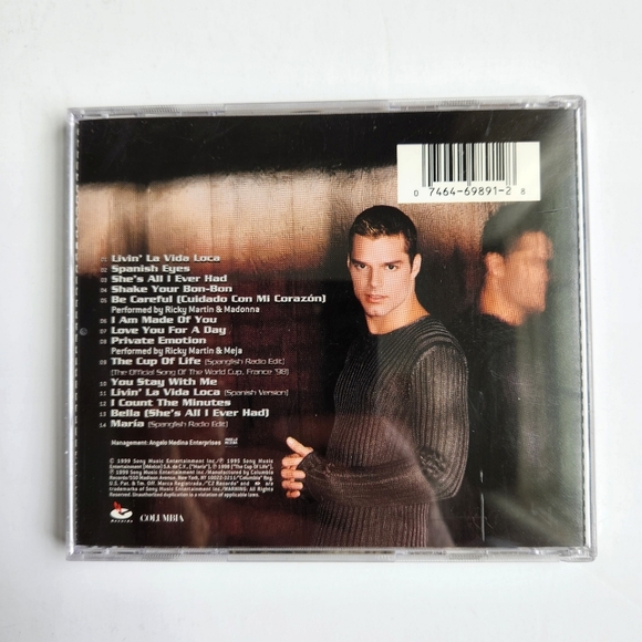 1999 Ricky Martin Audio CDs Y2K Vintage, Livin LA Vida Loca, Columbia Records - Picture 5 of 11